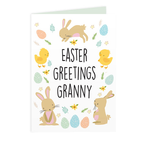 Personalised Easter Bunny & Chick Card - Greeting Cards at Gift Moments