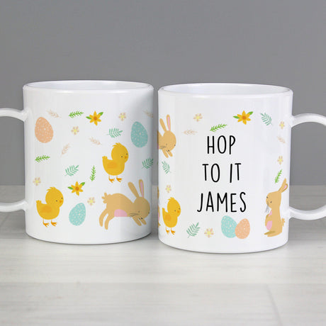 Personalised Easter Bunny Plastic Mug - Plastic Mugs at Gift Moments