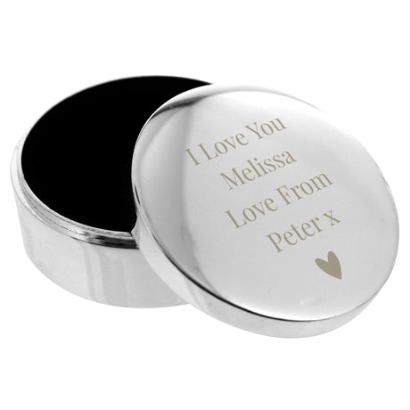 Personalised Elegant Ring Box - Trinket Boxes at Gift Moments