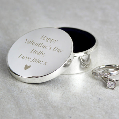 Personalised Elegant Ring Box - Trinket Boxes at Gift Moments