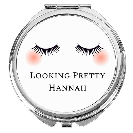 Personalised Eyelashes Compact Mirror - Compact Mirrors at Gift Moments