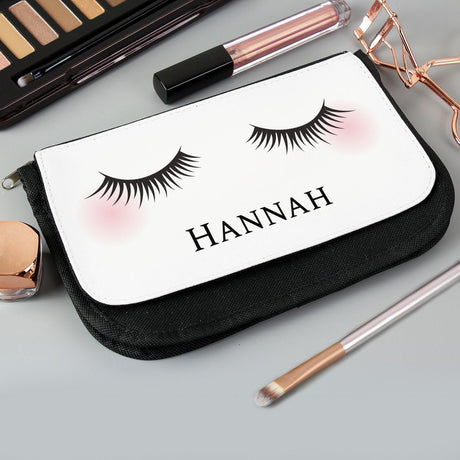 Personalised Eyelashes Makeup Organiser Bag: 3 - Toiletry & Makeup Bags By Gift Moments