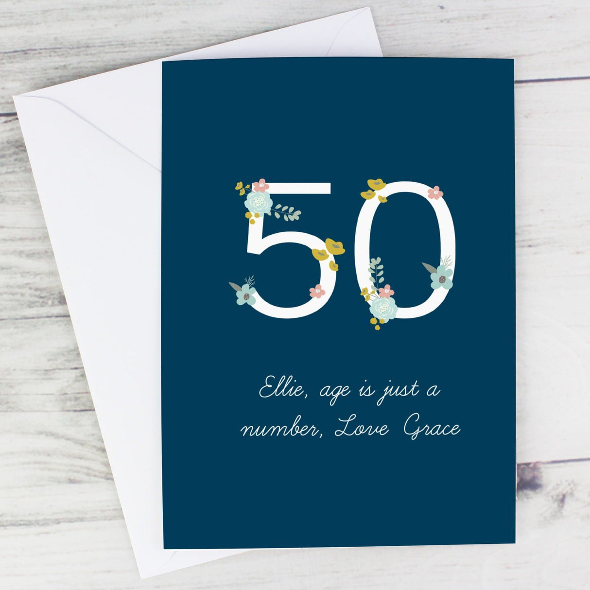 Personalised Floral Age Birthday Card - Greeting Cards at Gift Moments