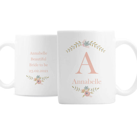 Personalised Floral Bouquet Mug - Mugs at Gift Moments