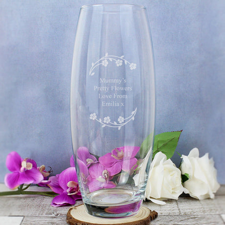 Personalised Floral Bullet Vase - Vases & Plant Pots at Gift Moments