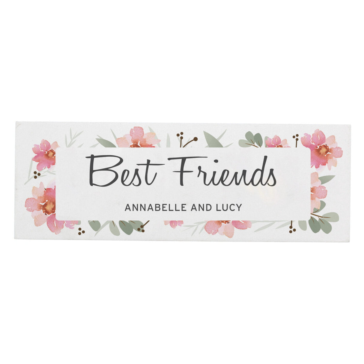 Personalised Floral Sentimental Wooden Block Sign - Signs & Plaques at Gift Moments