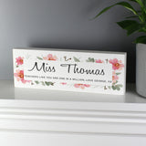 Personalised Floral Sentimental Wooden Block Sign - Signs & Plaques at Gift Moments