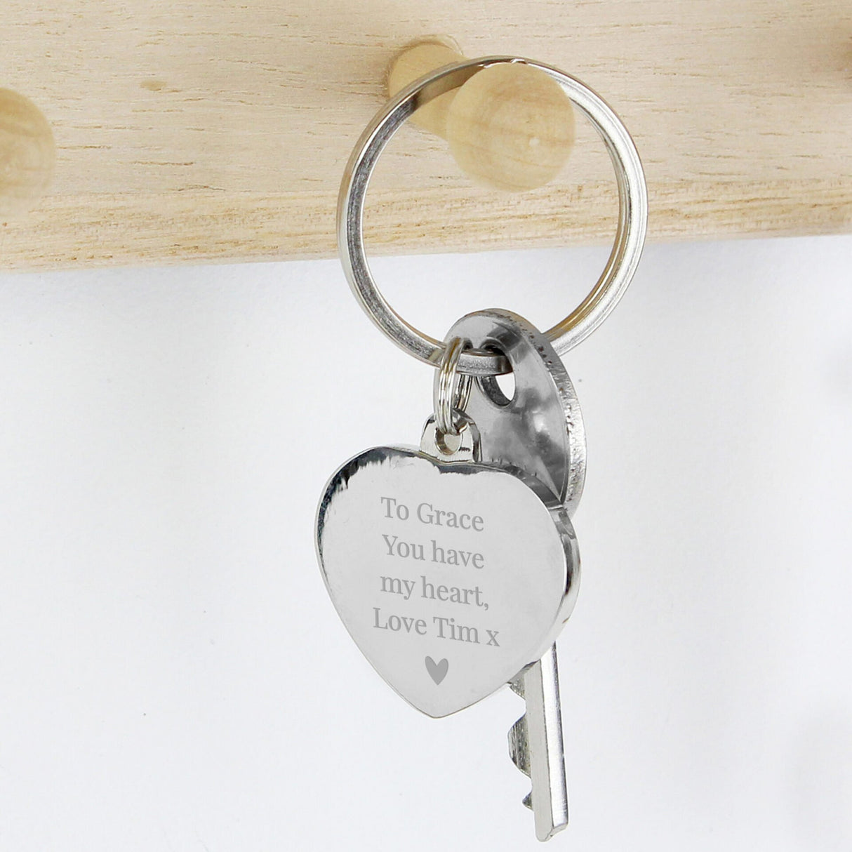 Personalised Diamante Heart Keyring - Keyrings at Gift Moments