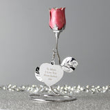 Personalised Free Text Pink Rose Bud Ornament - Keepsakes at Gift Moments