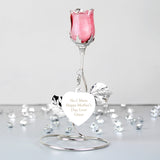 Personalised Free Text Pink Rose Bud Ornament - Keepsakes at Gift Moments