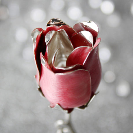 Personalised Free Text Pink Rose Bud Ornament - Keepsakes at Gift Moments