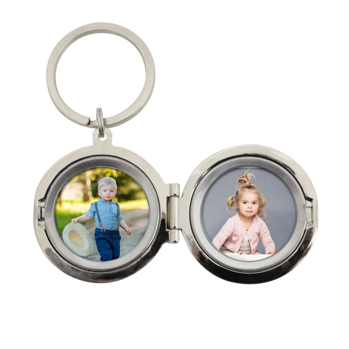 Personalised Free Text Round Photo Keyring - Keyrings at Gift Moments