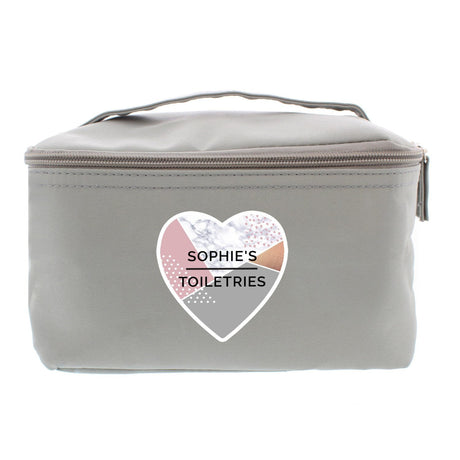 Geometric Heart Grey Vanity Bag - Gift Moments