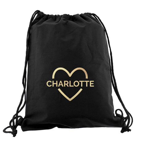 Personalised Gold Heart Kit Bag - Kids Bags at Gift Moments