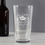 Personalised Graduation Pint Glass - Beer Glasses at Gift Moments