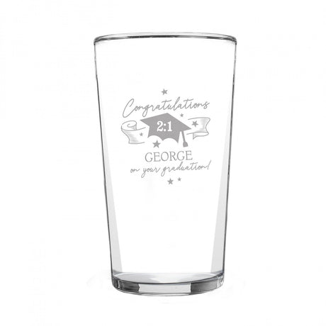 Personalised Graduation Pint Glass - Beer Glasses at Gift Moments