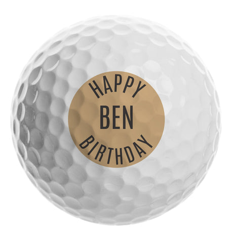 Personalised Happy Birthday Golf Ball - Golf Balls at Gift Moments