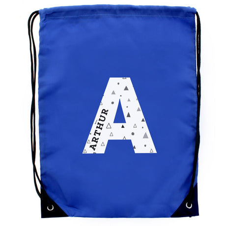 Personalised Initial Blue Kit Bag - Kids Bags at Gift Moments