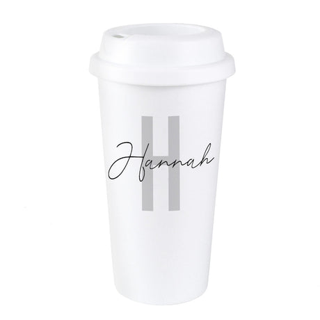 Initial & Name Double Walled Travel Mug - Gift Moments