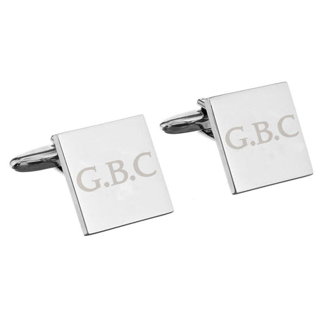 Personalised Initials Square Cufflinks - Cufflinks & Tie Slides at Gift Moments