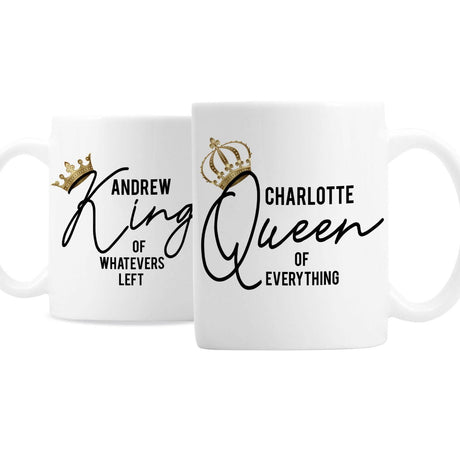 Personalised King and Queen of Everything Mug Set - Mugs at Gift Moments