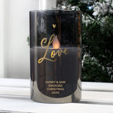 Personalised Smoked Glass LED Candle: 2 - LED Lighting By Gift Moments