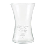 Personalised Love You To The Moon and Back Glass Vase - Vases & Plant Pots at Gift Moments