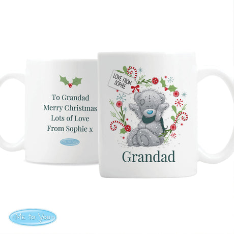 Personalised Me to You 'For Grandad Dad' Christmas Mug - Mugs at Gift Moments