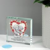 Personalised Me to You Rose Heart Crystal Token - Crystal Tokens at Gift Moments