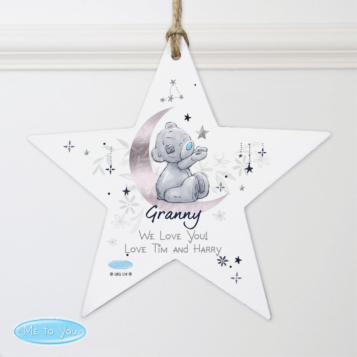 Personalised Wooden Star Decoration: 2 - Signs & Plaques