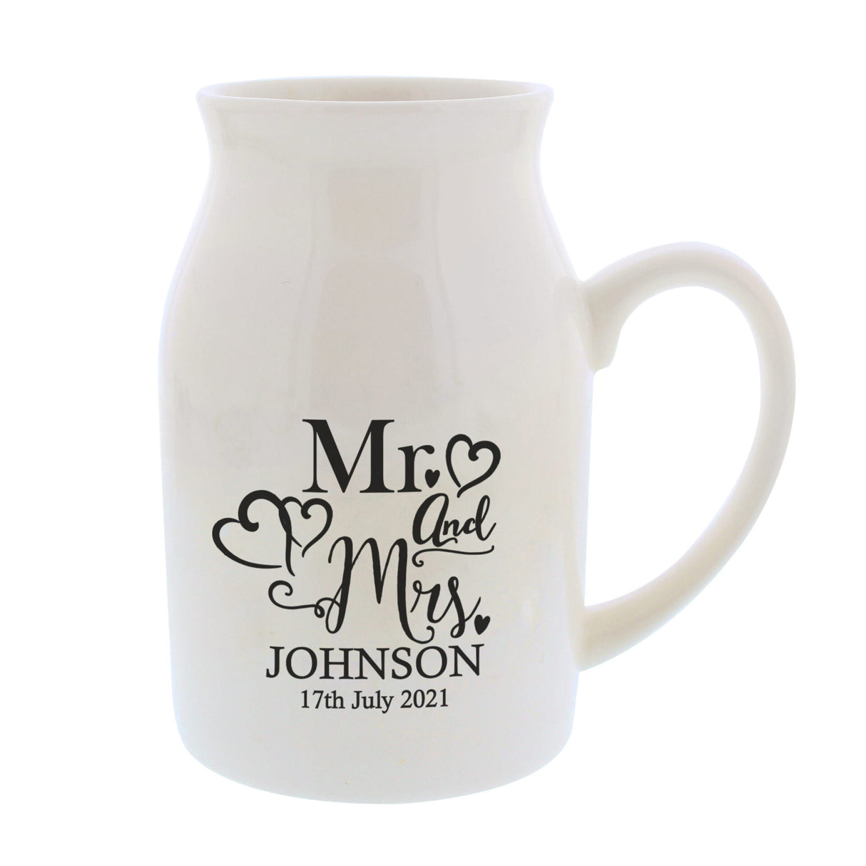 Personalised Mr & Mrs Flower Jug Vase - Vases at Gift Moments