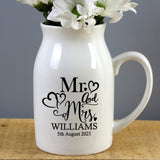 Personalised Mr & Mrs Flower Jug Vase - Vases at Gift Moments