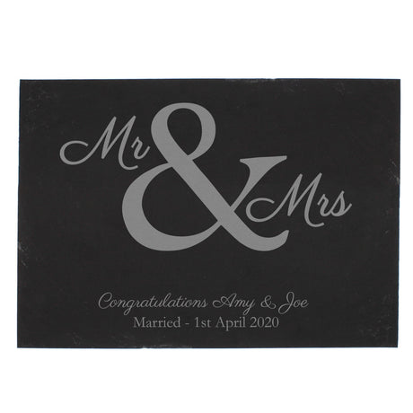 Personalised Mr & Mrs Slate Placemat - Placemats at Gift Moments