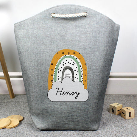 Personalised Mustard & Green Rainbow Storage Bag - Storage at Gift Moments