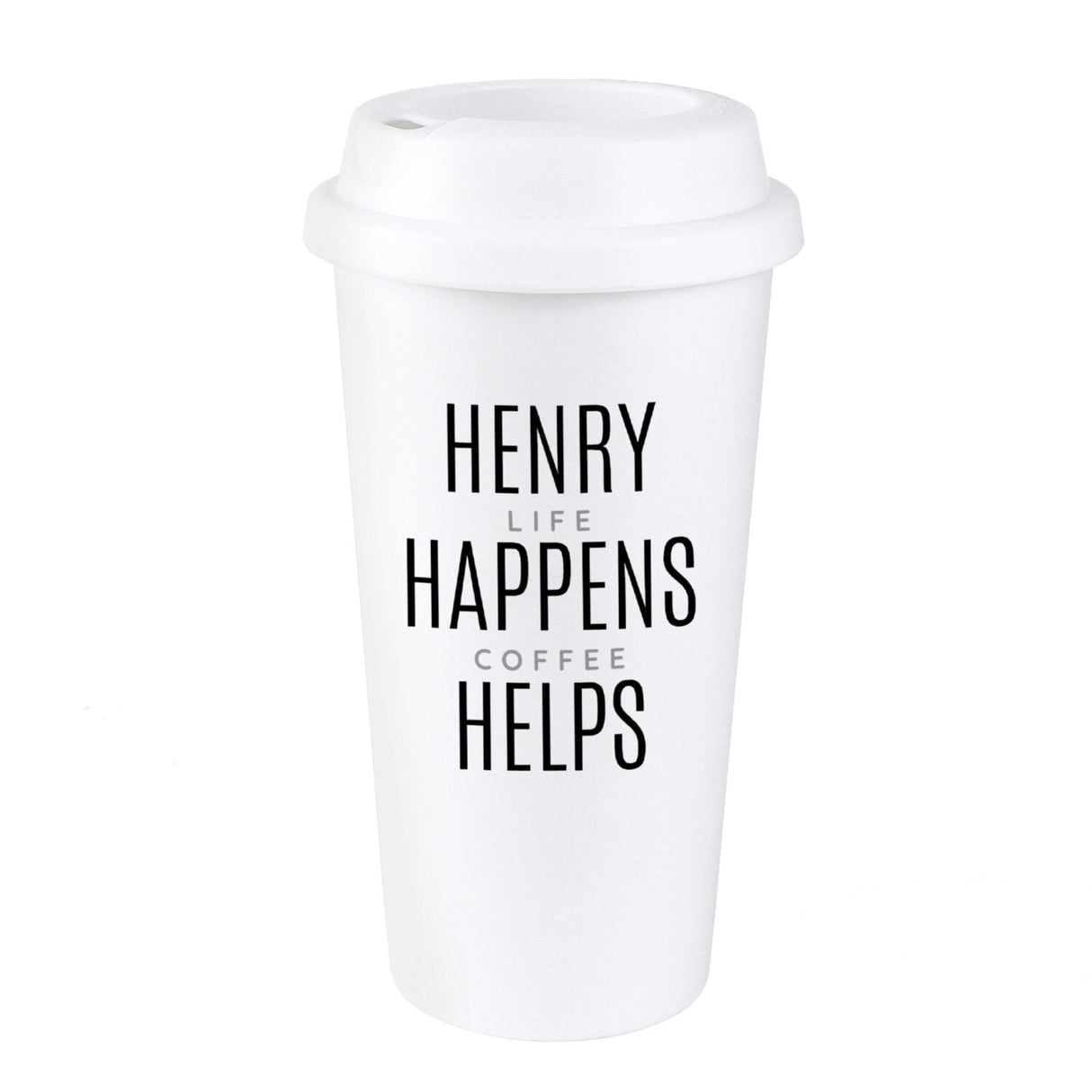 Personalised Name Insulated Reusable Eco Travel Cup - Travel Mugs at Gift Moments