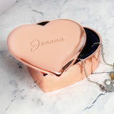 Name Rose Gold Heart Trinket Box - Gift Moments