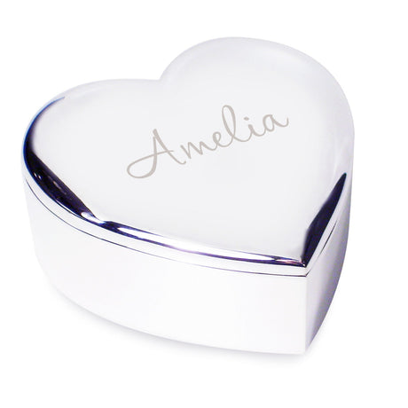 Personalised Name Only Heart Trinket Box - Trinket Boxes at Gift Moments