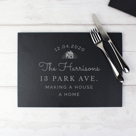 Personalised New Home Slate - Placemats at Gift Moments