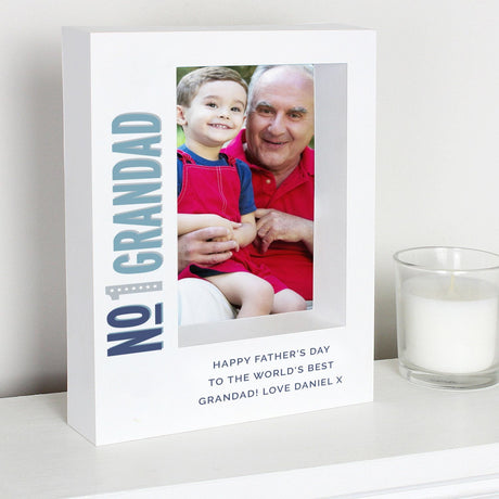 Personalised No.1 5x7 Box Photo Frame - Photo Frames at Gift Moments