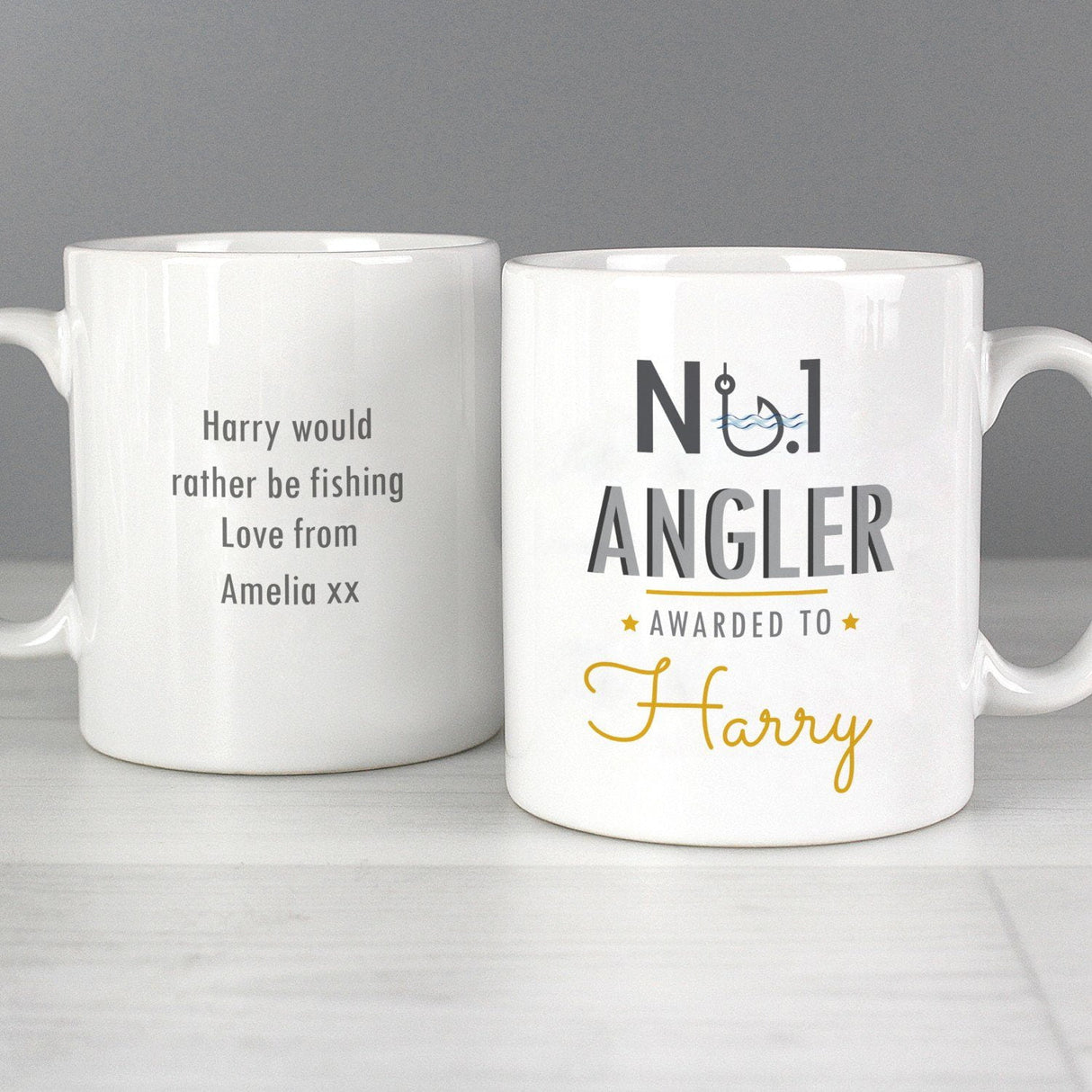 Personalised No.1 Angler Mug - Mugs at Gift Moments