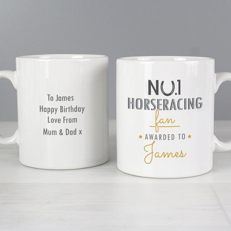 Personalised No.1 Horseracing Fan Mug - Mugs at Gift Moments