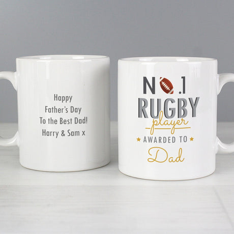 Personalised No.1 Rugby Player Mug - Mugs at Gift Moments