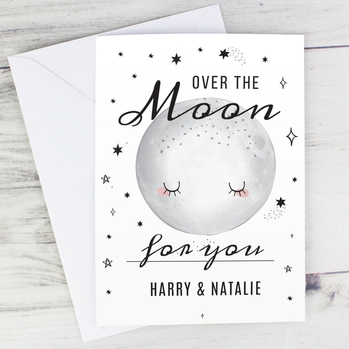 Personalised Over The Moon Card - Greeting Cards at Gift Moments