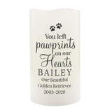 Personalised Pawprints Memorial LED Candle: 4 - LED Lighting By Gift Moments