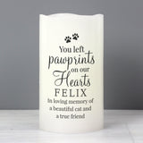 Personalised Pawprints Memorial LED Candle: 3 - LED Lighting By Gift Moments