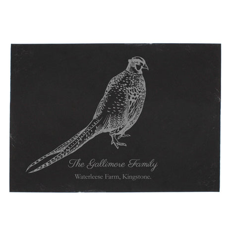 Personalised Pheasant Slate Placemat - Placemats at Gift Moments