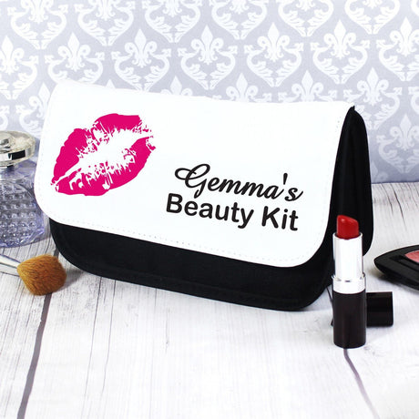 Personalised Lips Makeup Bag: 1 - Toiletry & Makeup Bags By Gift Moments