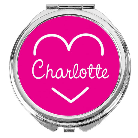 Personalised Pink Name Compact Mirror - Compact Mirrors at Gift Moments