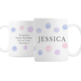 Personalised Pink Spot Mug - Mugs at Gift Moments