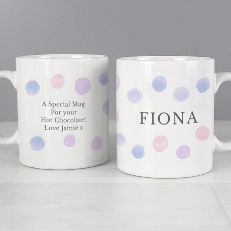 Personalised Pink Spot Mug - Mugs at Gift Moments